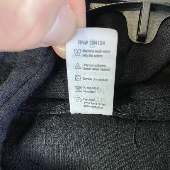 Cotton Bloom Unisex Black Pullover Hoodie (Smile More) Size Small - Picture 10 of 13